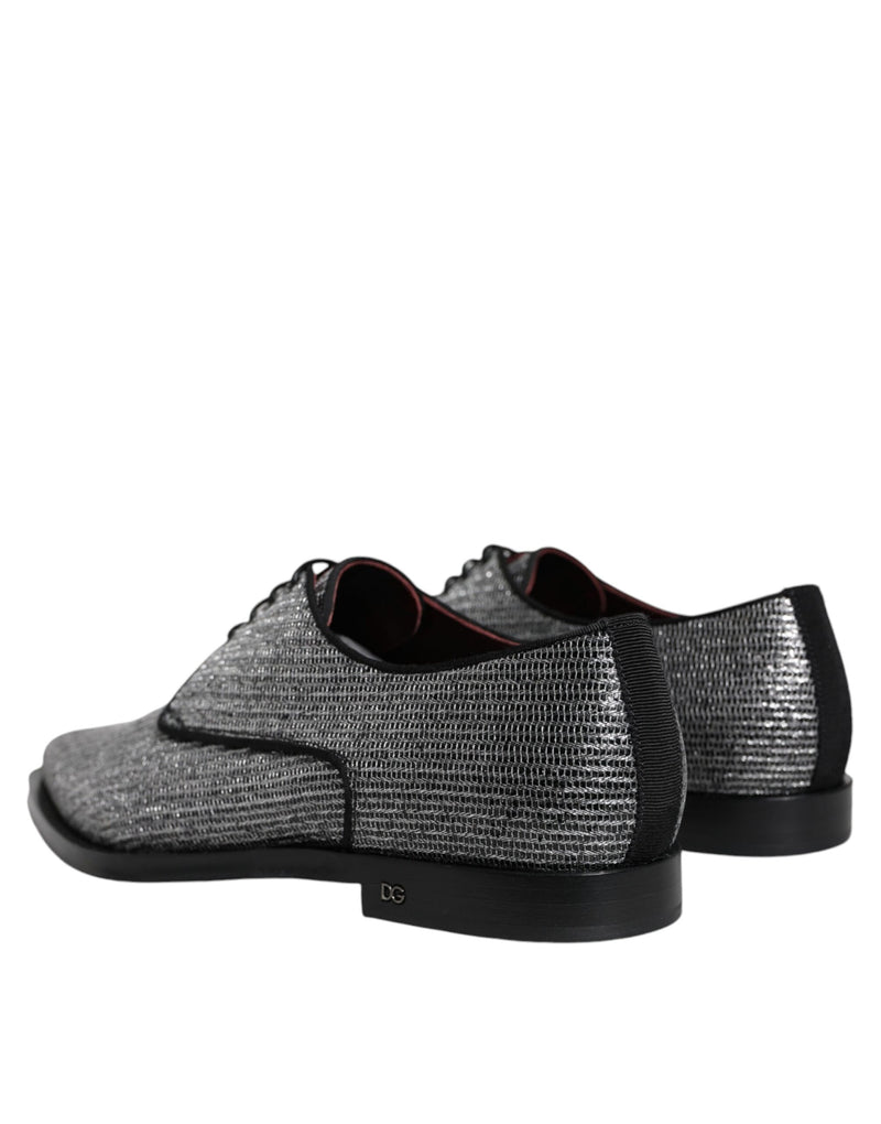Dolce & Gabbana Silver Derby Formal Dress Shoes for Men