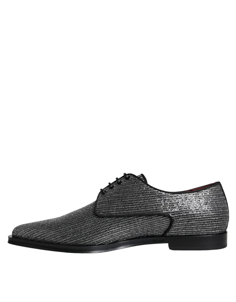Dolce & Gabbana Silver Derby Formal Dress Shoes for Men