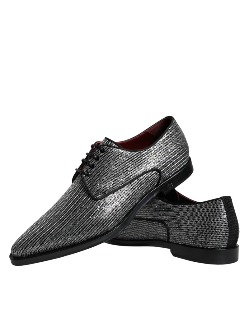 Dolce & Gabbana Silver Derby Formal Dress Shoes for Men