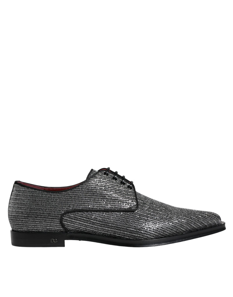 Dolce & Gabbana Silver Derby Formal Dress Shoes for Men
