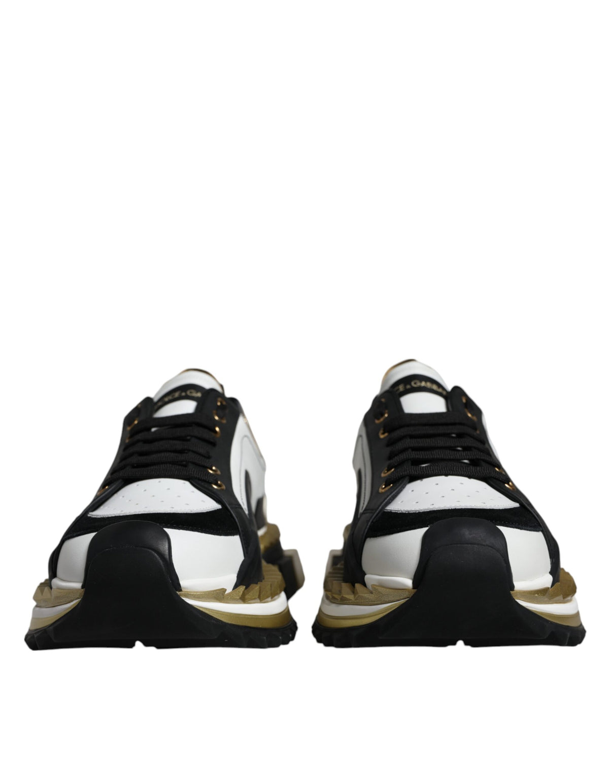 Dolce & Gabbana Super King Sneakers - White Gold & Black
