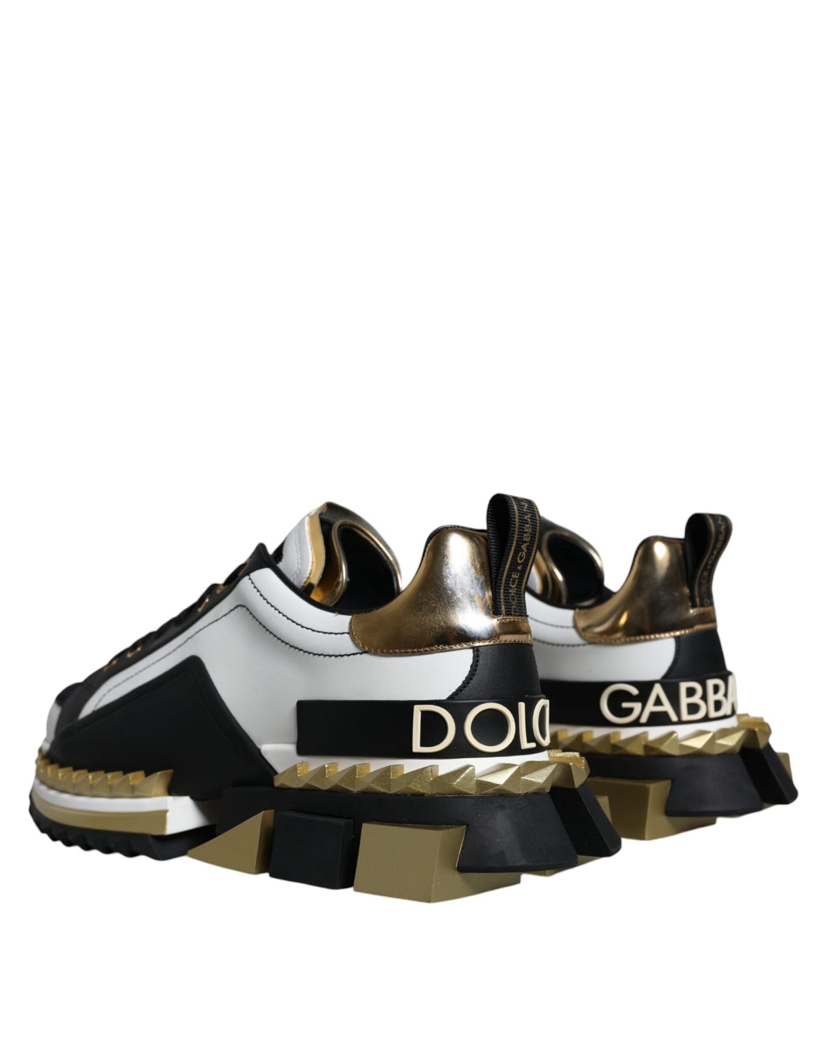 Dolce & Gabbana Super King Sneakers - White Gold & Black