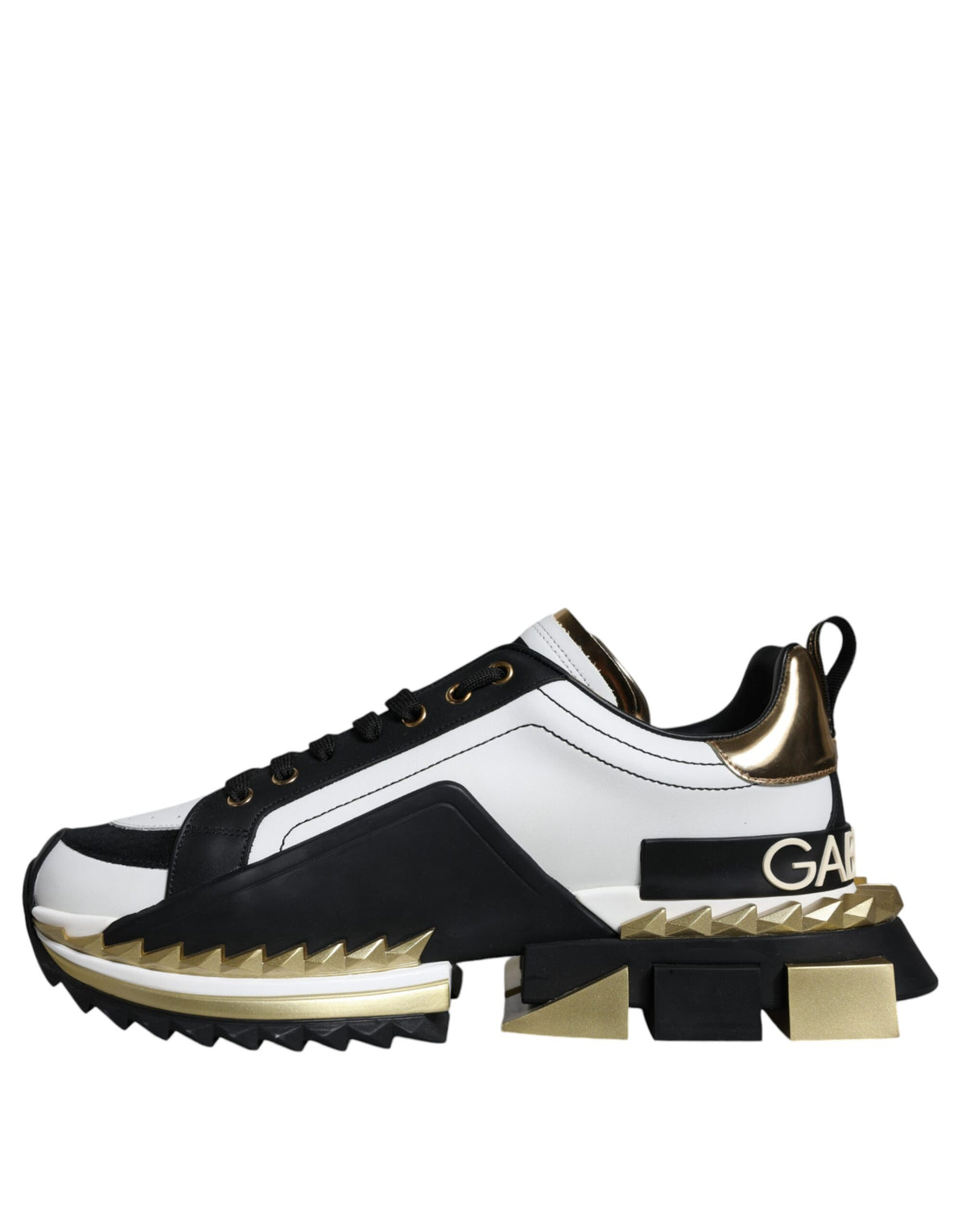 Dolce & Gabbana Super King Sneakers - White Gold & Black