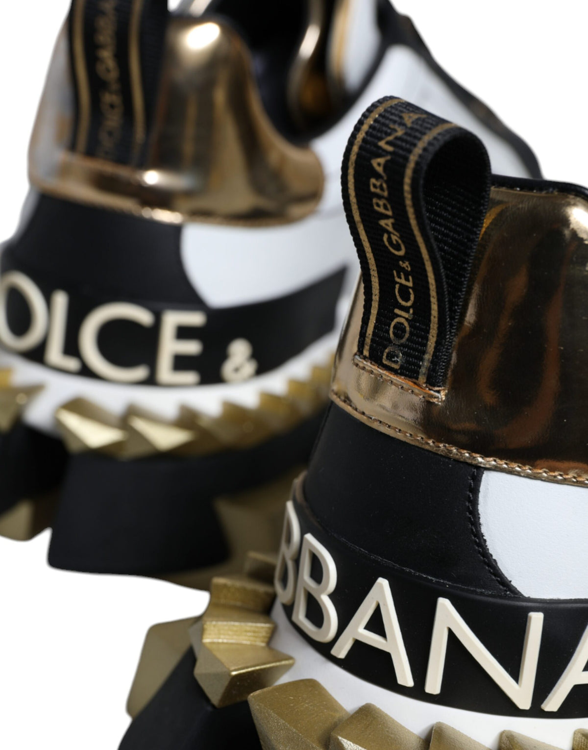 Dolce & Gabbana Super King Sneakers - White Gold & Black