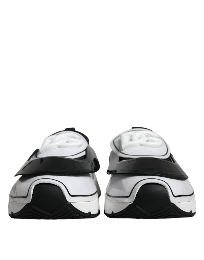 Dolce & Gabbana Sneakers Daymaster Blanc et Noir avec Plaque Logo