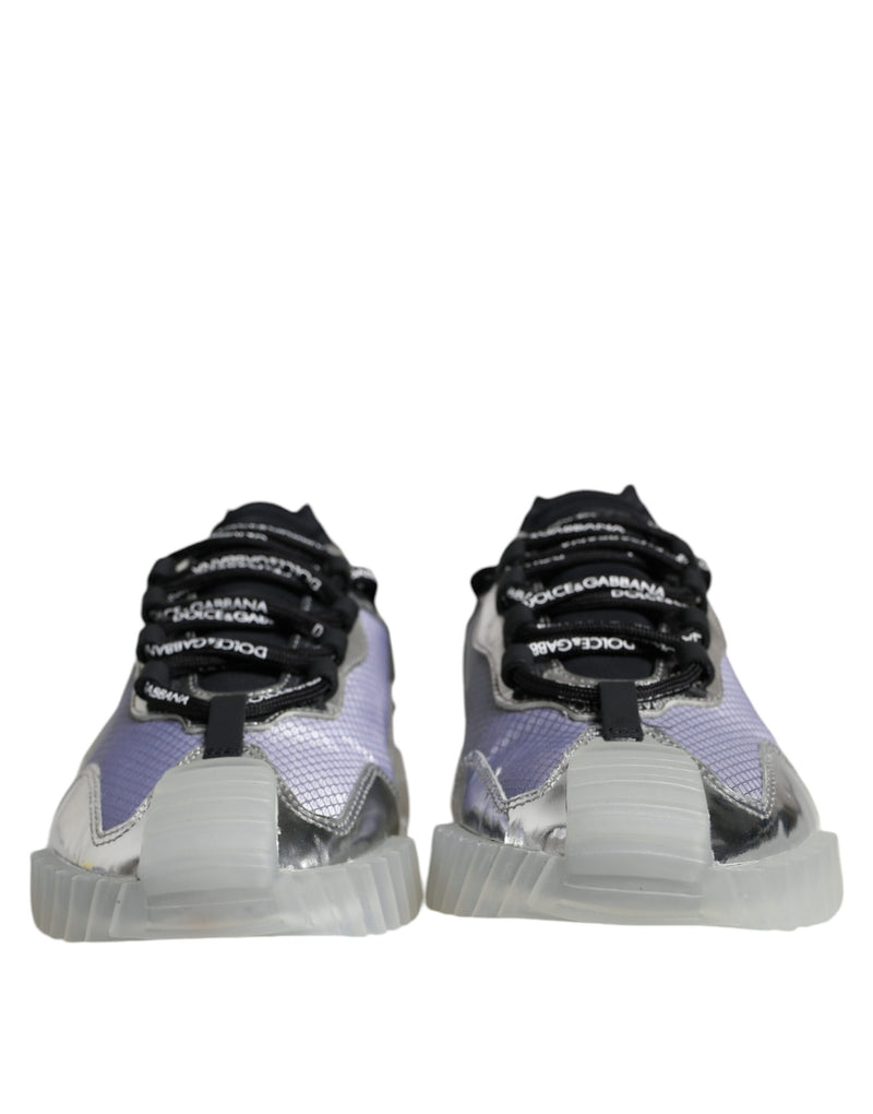 Dolce & Gabbana NS1 Baskets Basses en Argent et Noir