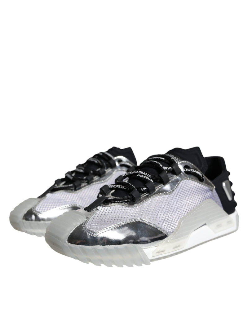 Dolce & Gabbana NS1 Baskets Basses en Argent et Noir