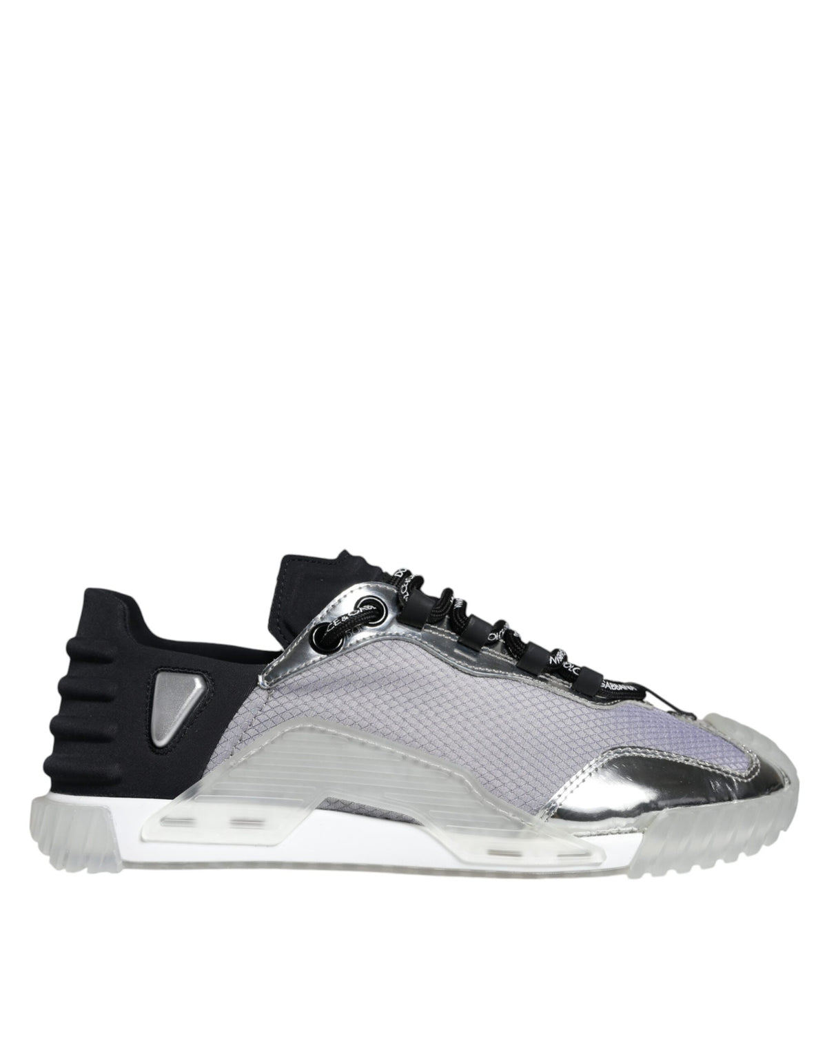 Dolce & Gabbana NS1 Baskets Basses en Argent et Noir