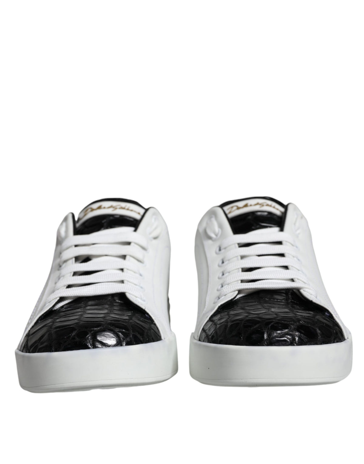 Dolce & Gabbana Portofino Sneakers en Cuir Noir pour Hommes