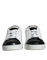 Dolce & Gabbana Portofino Sneakers en Cuir Noir pour Hommes