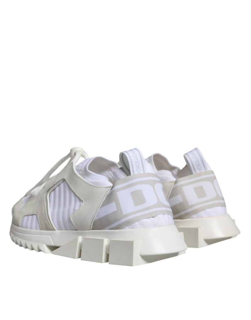 Dolce & Gabbana Sorrento Sneakers en Mesh Blanc