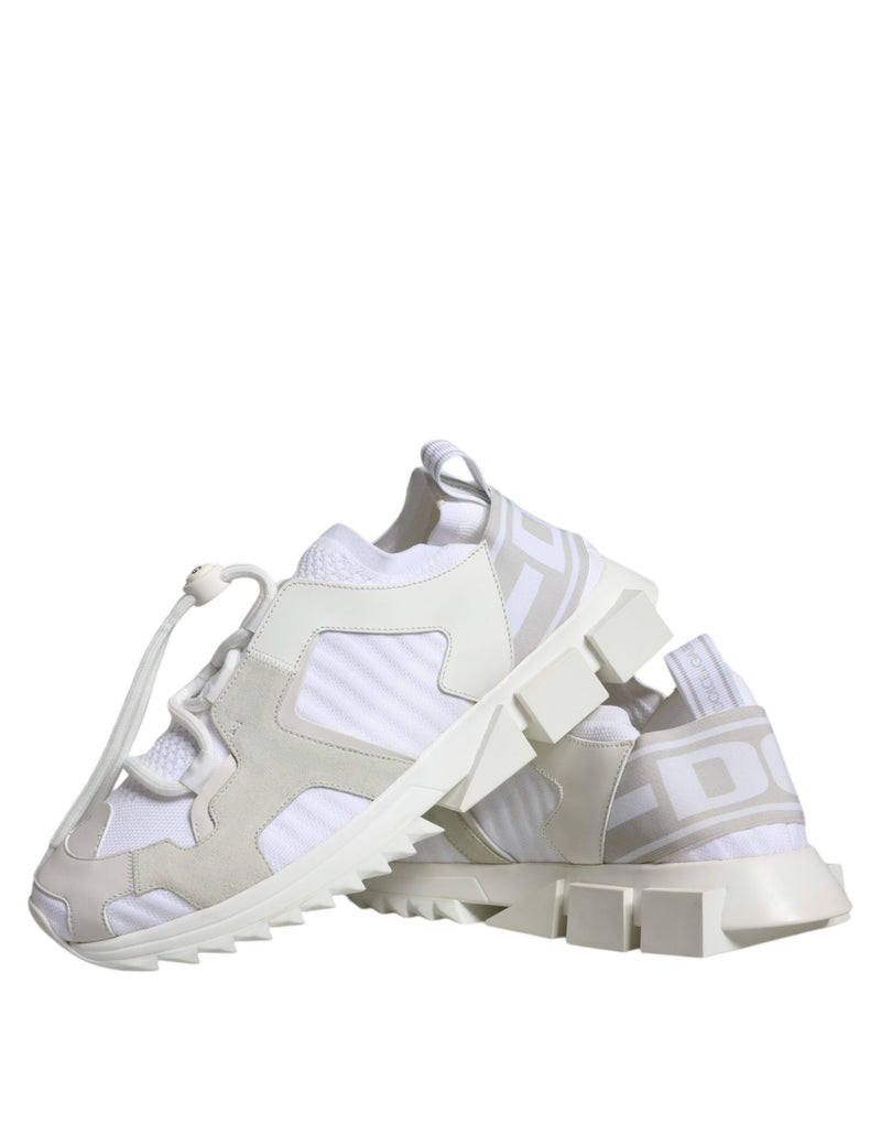 Dolce & Gabbana Sorrento Sneakers en Mesh Blanc