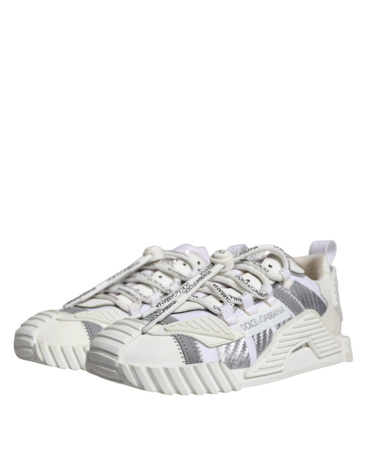 Dolce & Gabbana White Lace Up Low Top NS1 Sneakers