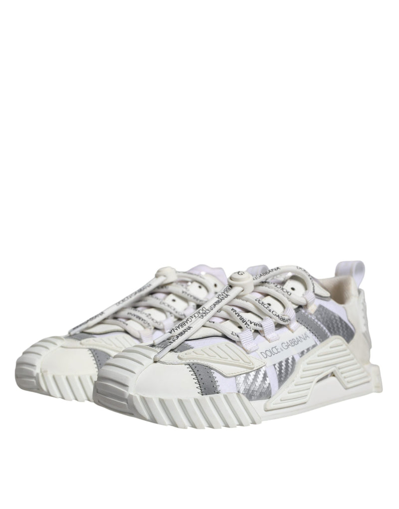 Dolce & Gabbana White Lace Up Low Top NS1 Sneakers