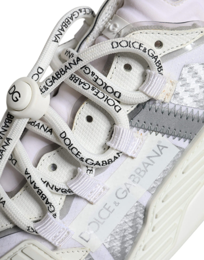 Dolce & Gabbana White Lace Up Low Top NS1 Sneakers