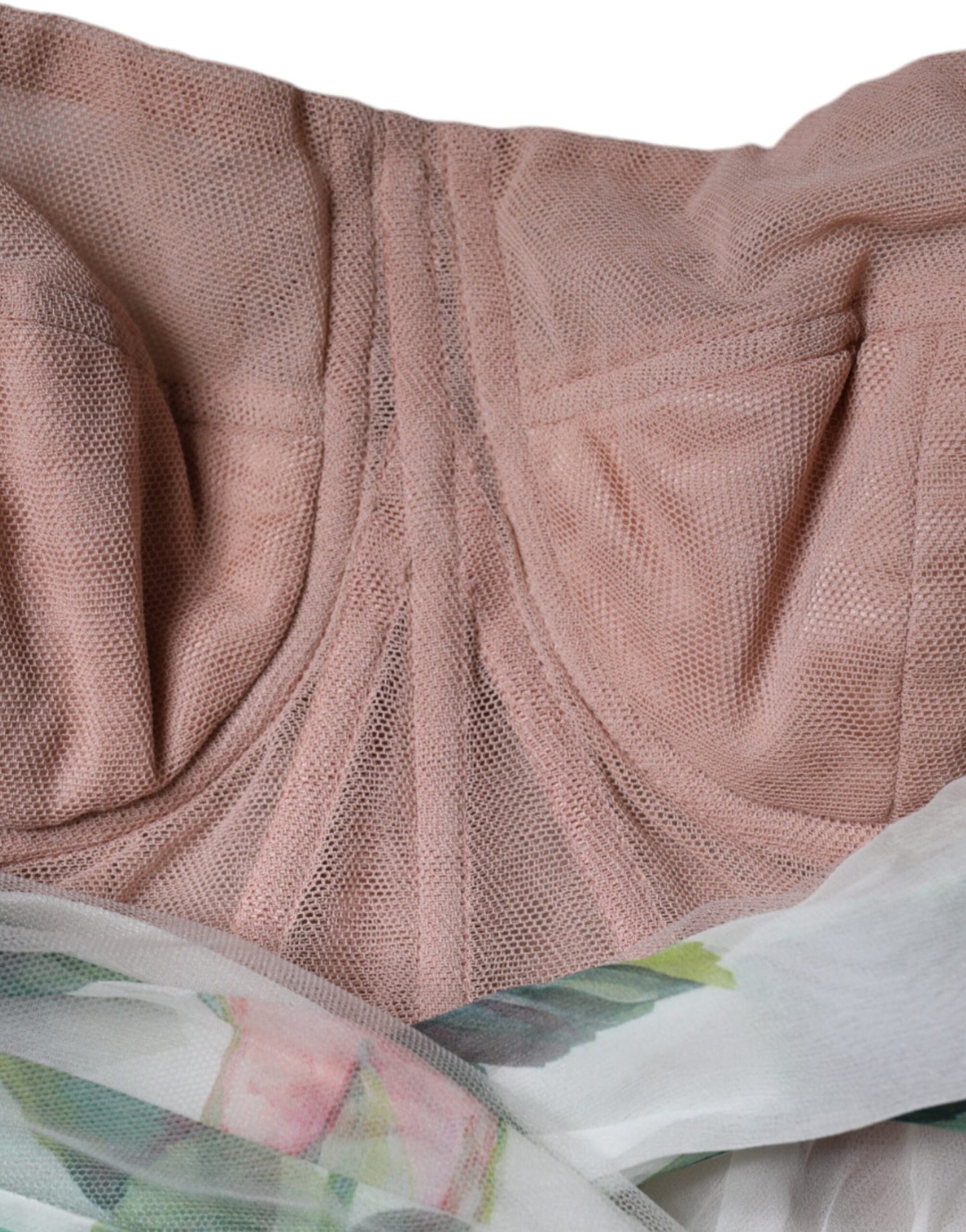 Dolce & Gabbana A-lijn midi-jurk van witte zijde met bloemenprint