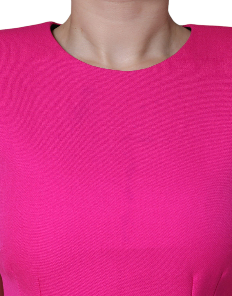 Robe Mini A-line Sans Manches Rose Dolce & Gabbana