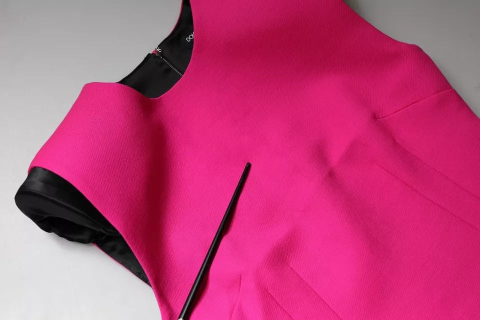 Robe Mini A-line Sans Manches Rose Dolce & Gabbana