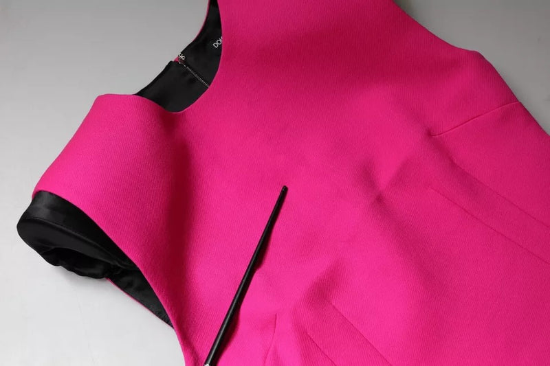 Robe Mini A-line Sans Manches Rose Dolce & Gabbana