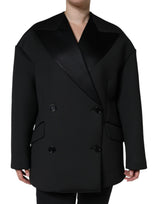 Dolce & Gabbana Black Double Breasted Coat Jacket