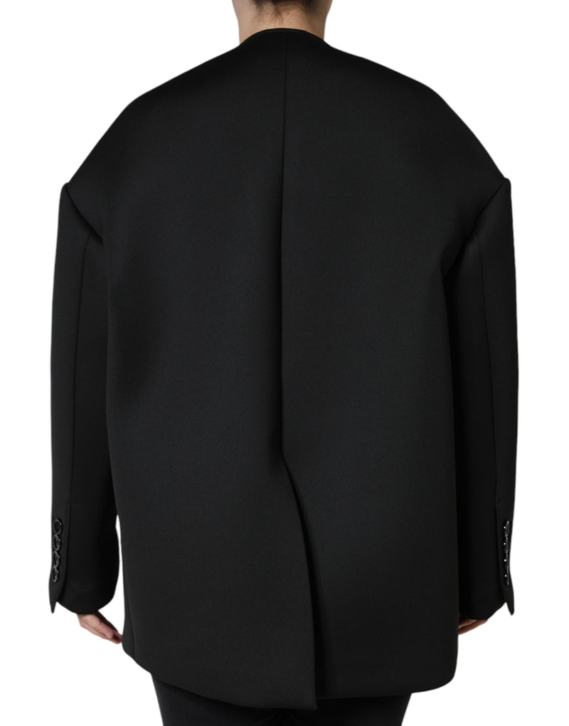 Dolce & Gabbana Black Double Breasted Coat Jacket