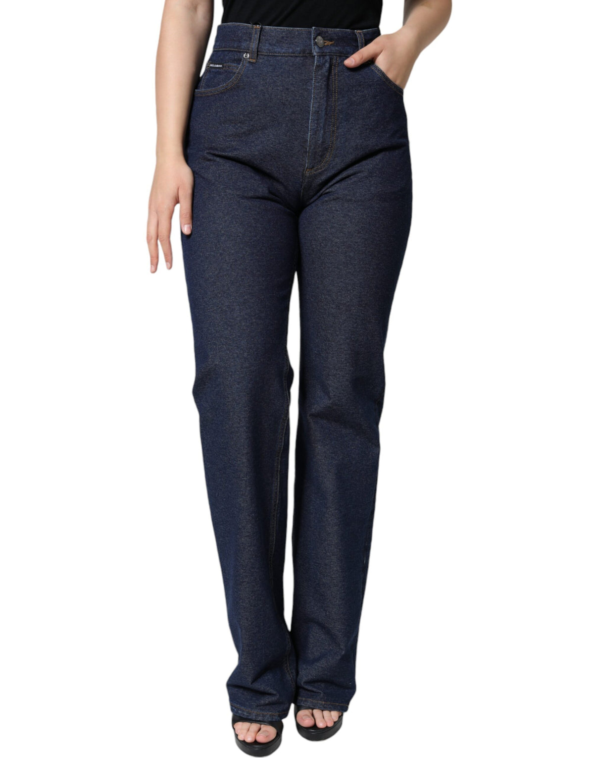 Dolce & Gabbana Jeans Denim Droits Stretch Bleu Foncé