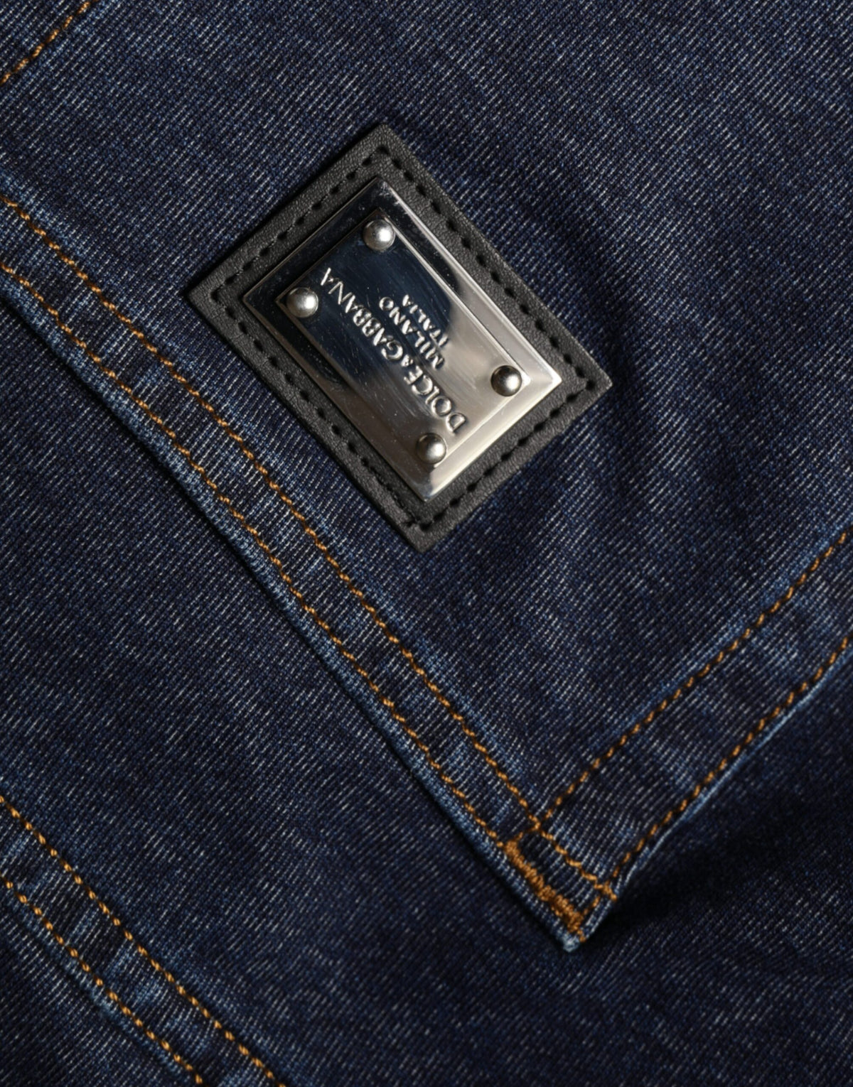 Dolce & Gabbana Jeans Denim Droits Stretch Bleu Foncé