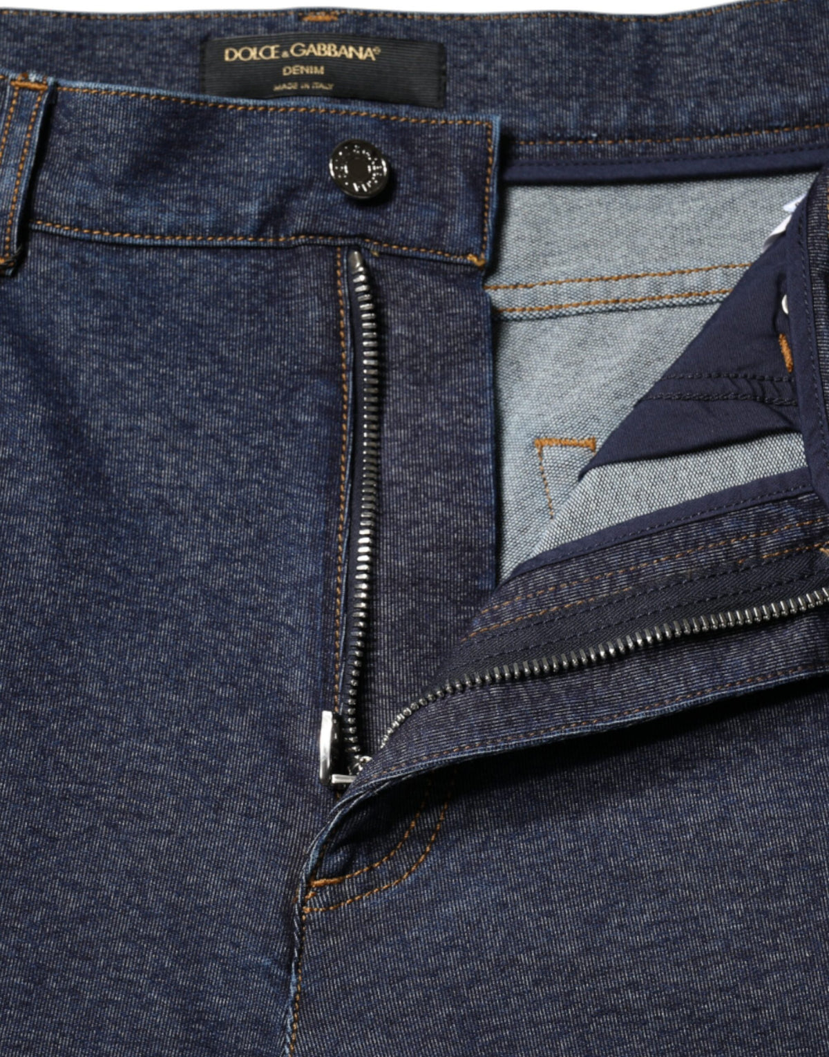 Dolce & Gabbana Jeans Denim Droits Stretch Bleu Foncé