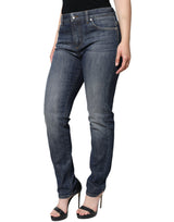 Dolce & Gabbana Jeans Skinny en Denim Élastique Bleu Foncé