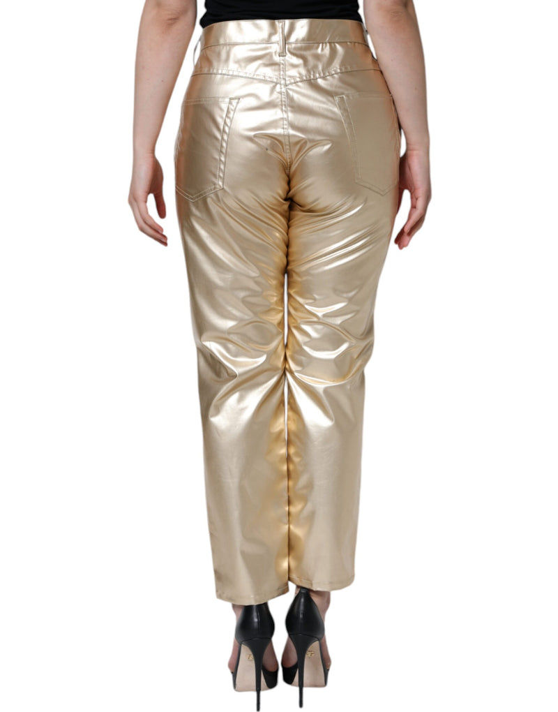Dolce & Gabbana Metallic Gold Tapered Trousers
