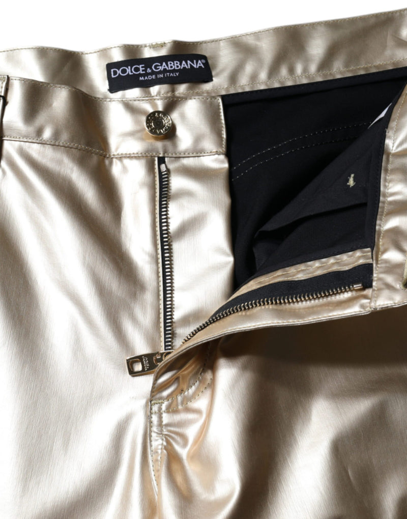 Dolce & Gabbana Metallic Gold Tapered Trousers