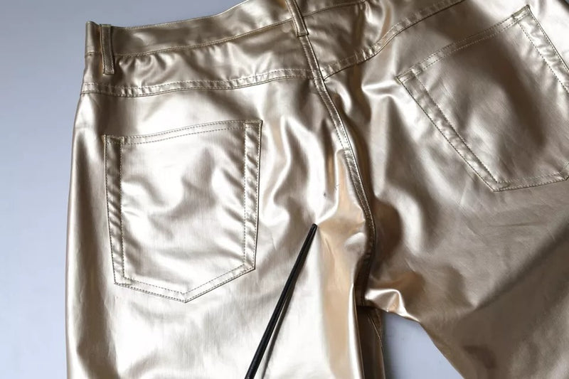 Dolce & Gabbana Metallic Gold Tapered Trousers