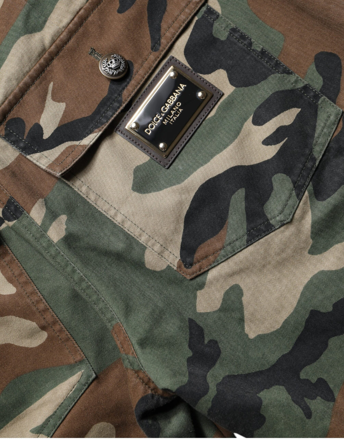 Dolce & Gabbana Pantalons Cargo Camouflage Multicolores