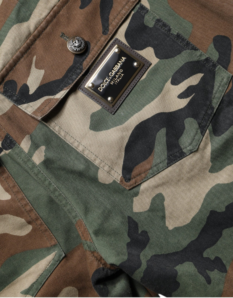 Dolce & Gabbana Pantalons Cargo Camouflage Multicolores