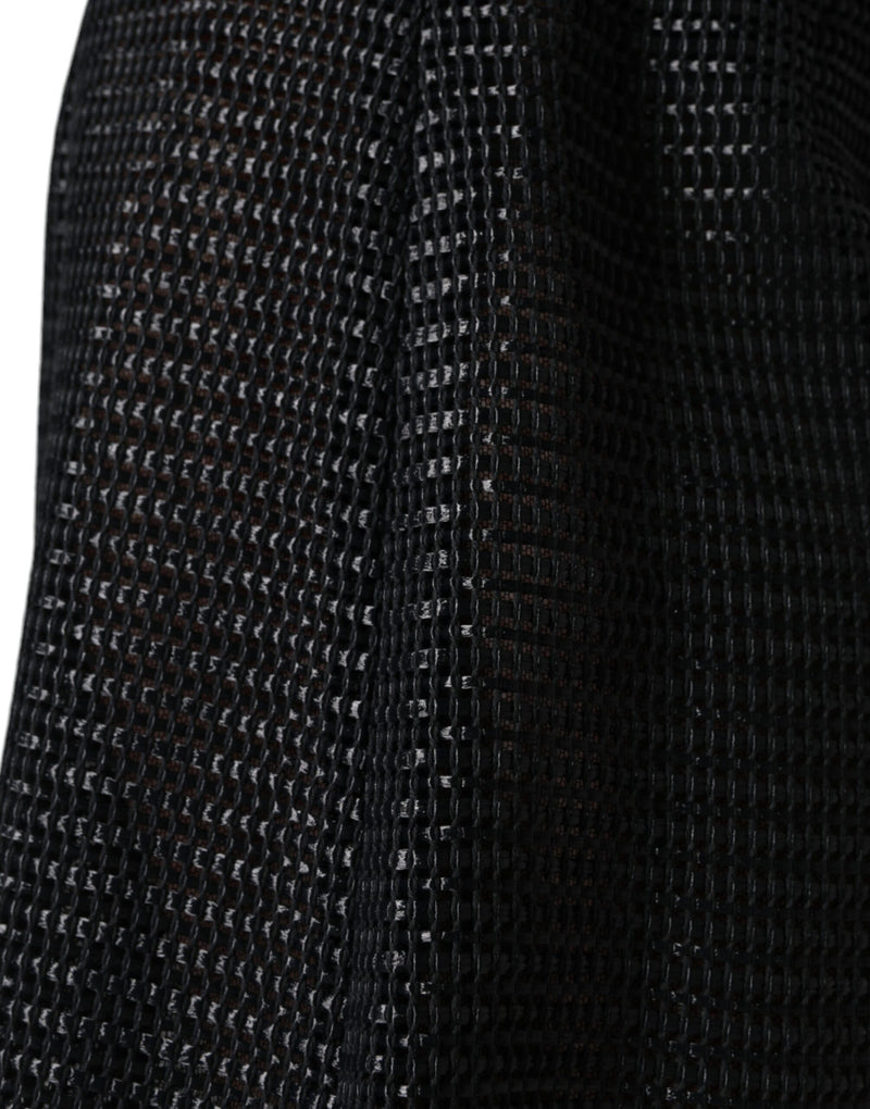 Dolce & Gabbana Jupe Crayon Taille Haute Noire en Viscose