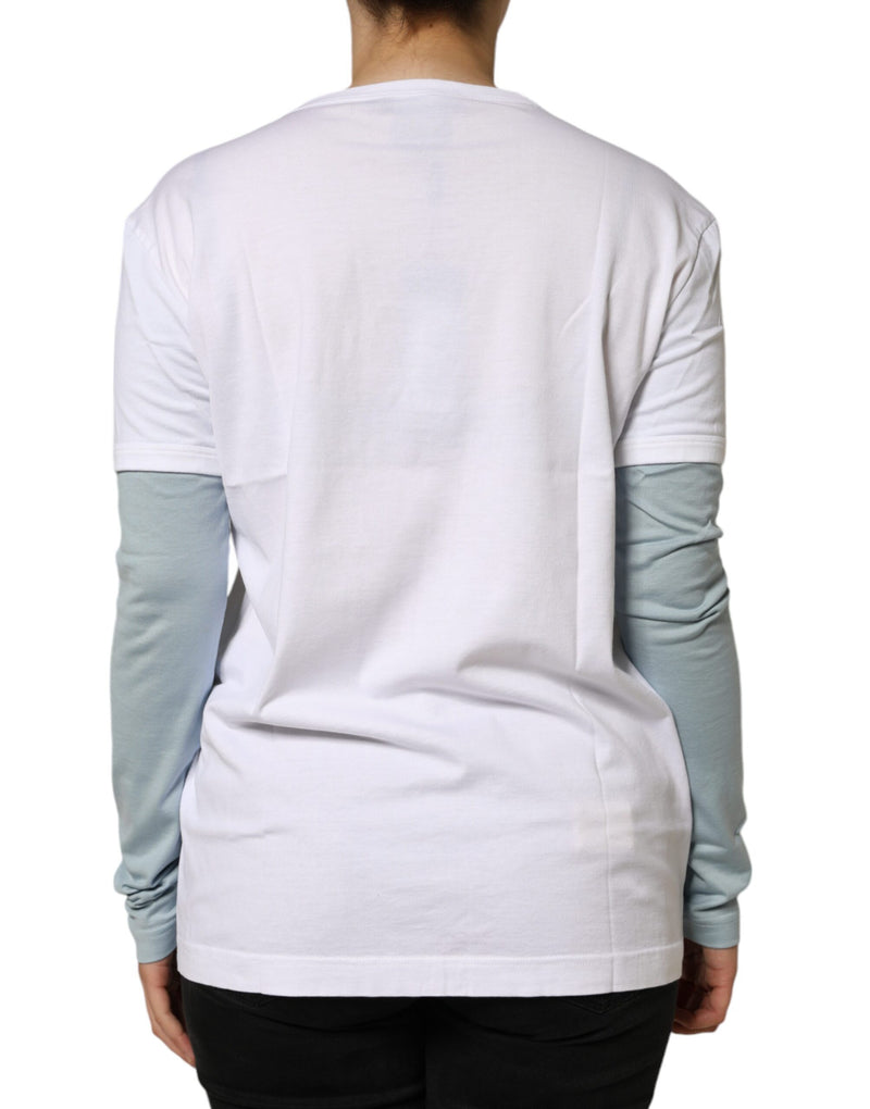Dolce & Gabbana T-shirt en coton blanc avec logo imprimé