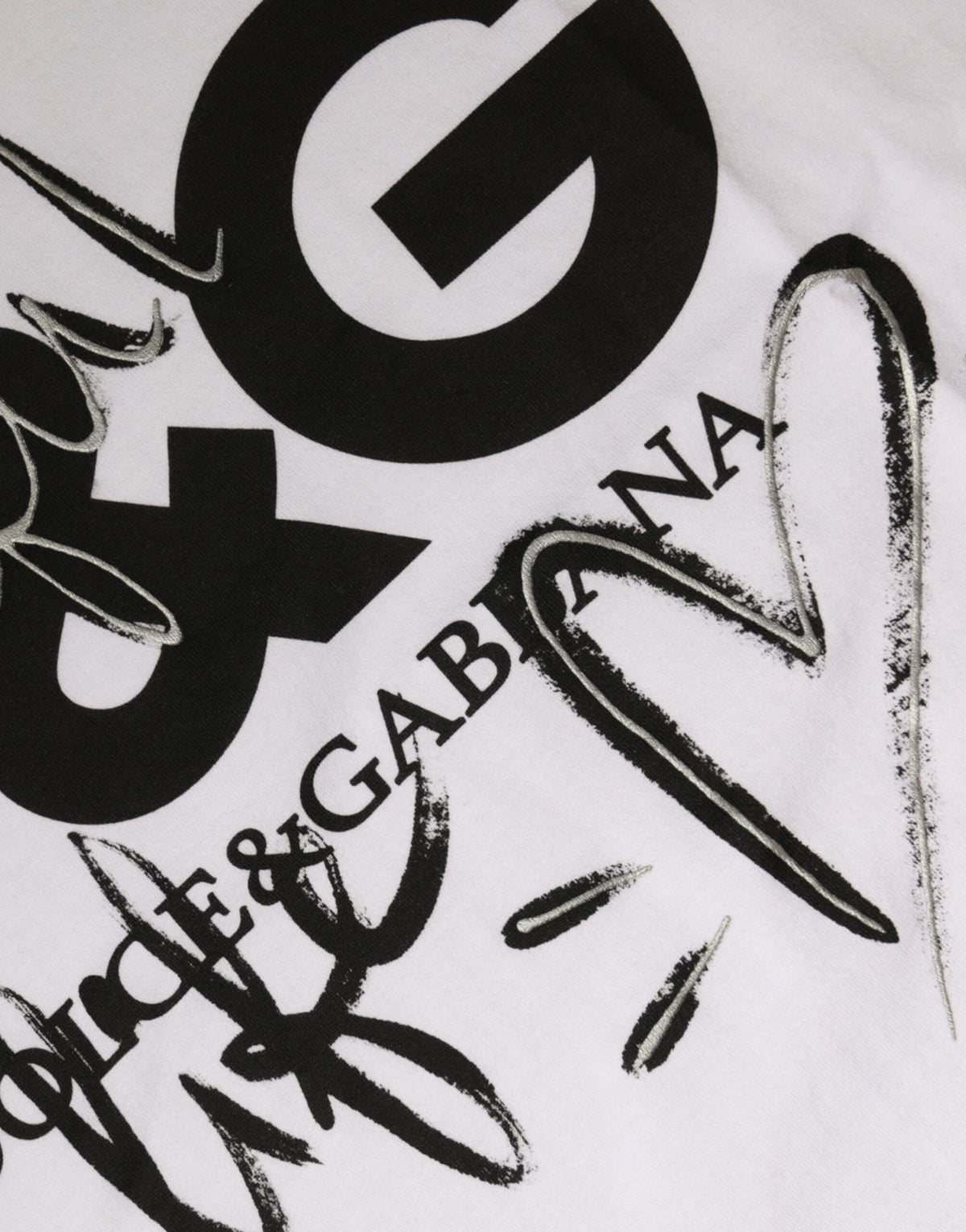 Dolce & Gabbana T-shirt en coton blanc avec logo imprimé
