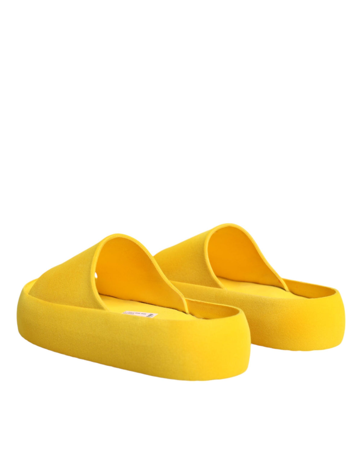 Dolce & Gabbana Yellow Rubber Slides Sandals for Beachwear