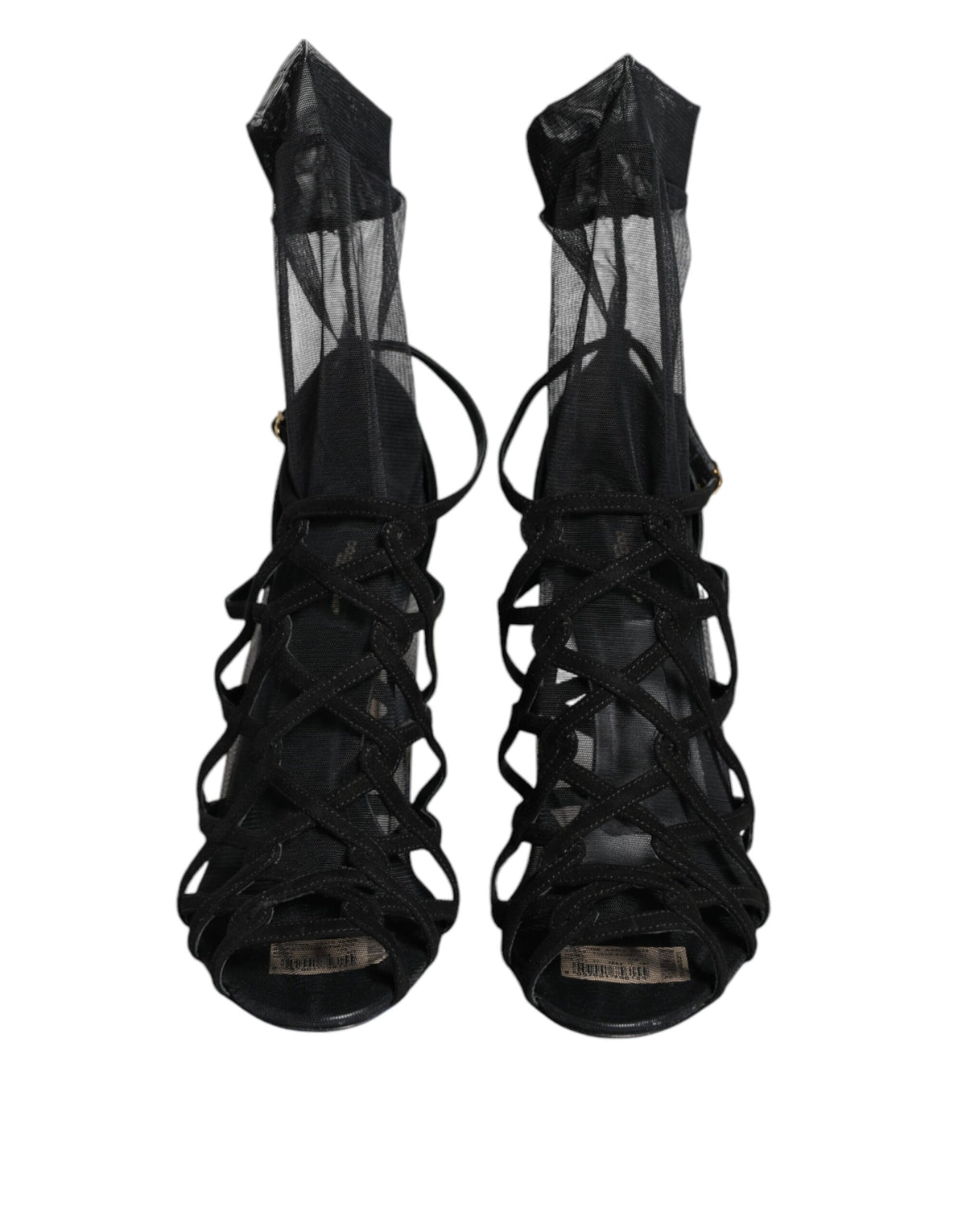 Dolce & Gabbana Sandales à Talons en Tulle Noir