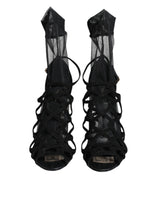 Dolce & Gabbana Sandales à Talons en Tulle Noir