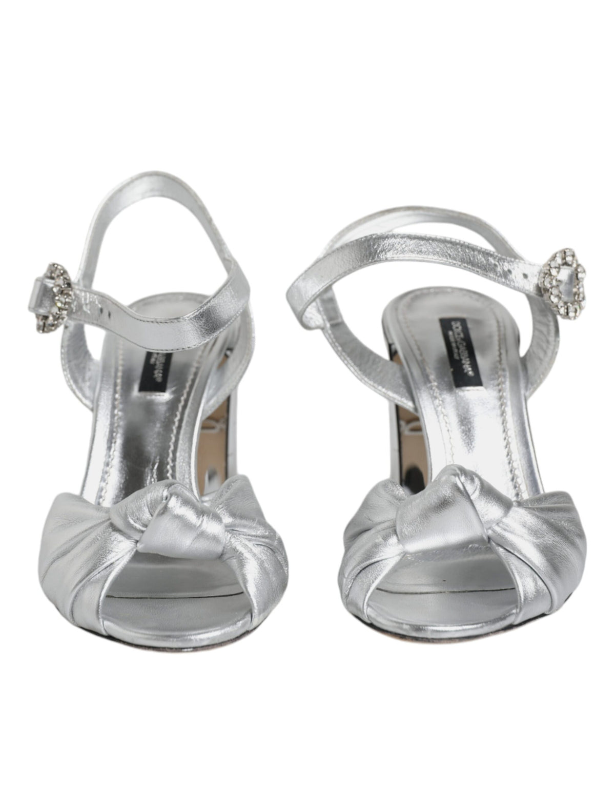Dolce & Gabbana KEIRA Sandals with Silver Mirror Heels