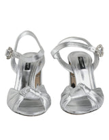 Dolce & Gabbana KEIRA Sandals with Silver Mirror Heels