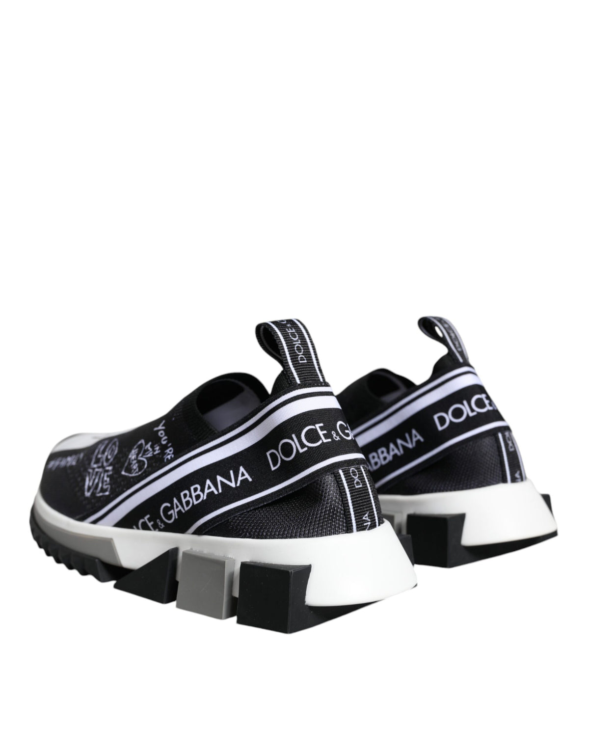 Dolce & Gabbana Sorrento Sneakers Noir et Blanc Basses