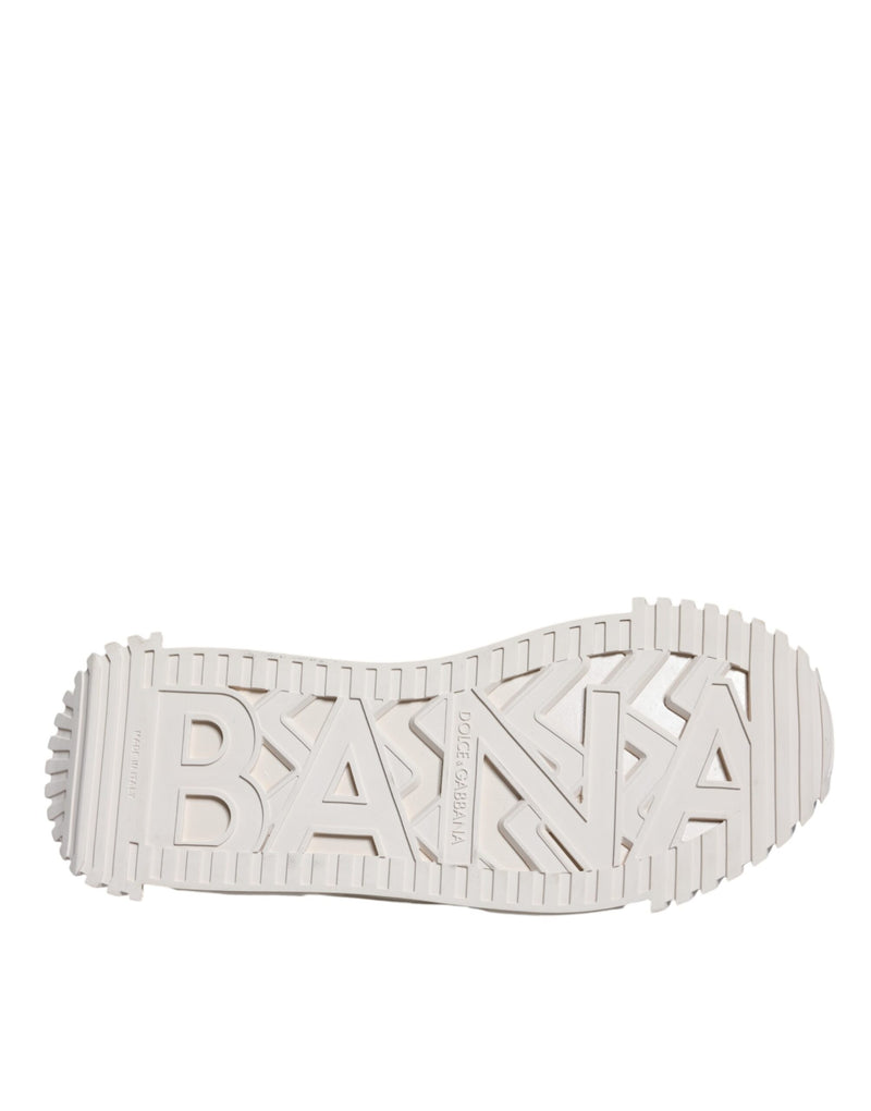 Dolce & Gabbana White Lace NS1 Low Top Sneakers