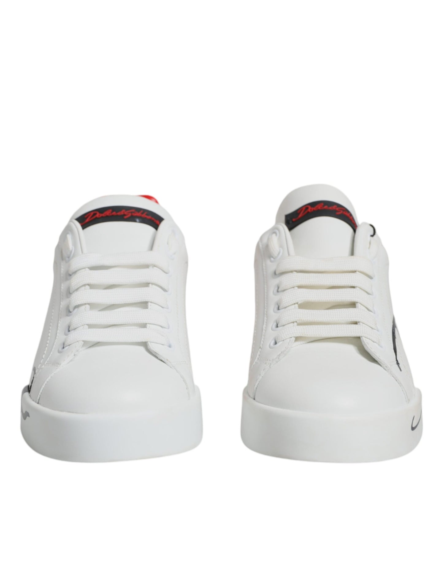 Dolce & Gabbana Witte Rode Portofino Lage Sneakers