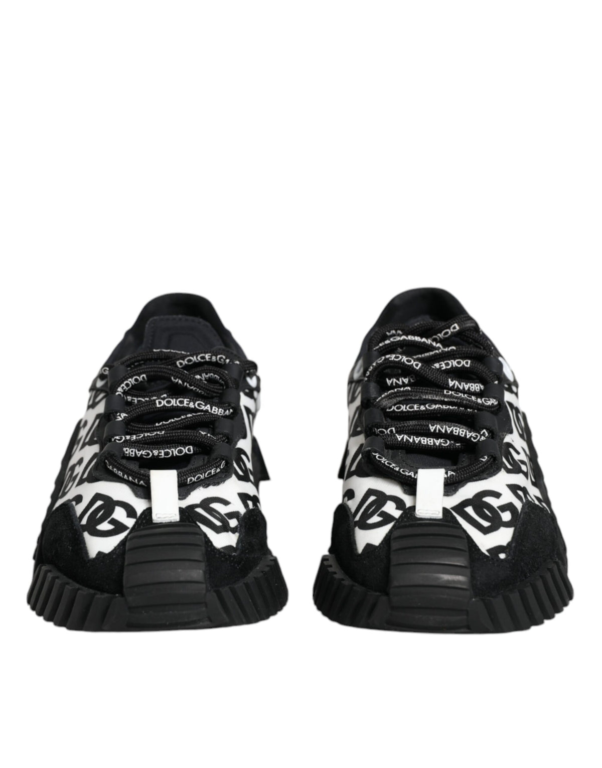 Dolce & Gabbana Black Logo Lace Up Low Top NS1 Sneakers