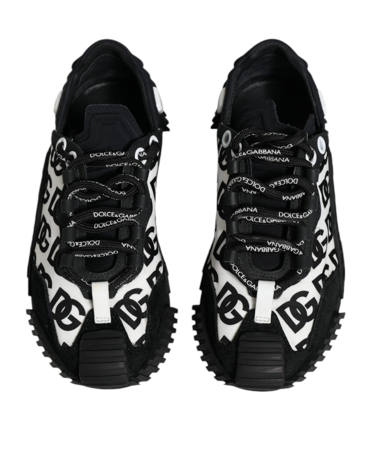 Dolce & Gabbana Black Logo Lace Up Low Top NS1 Sneakers