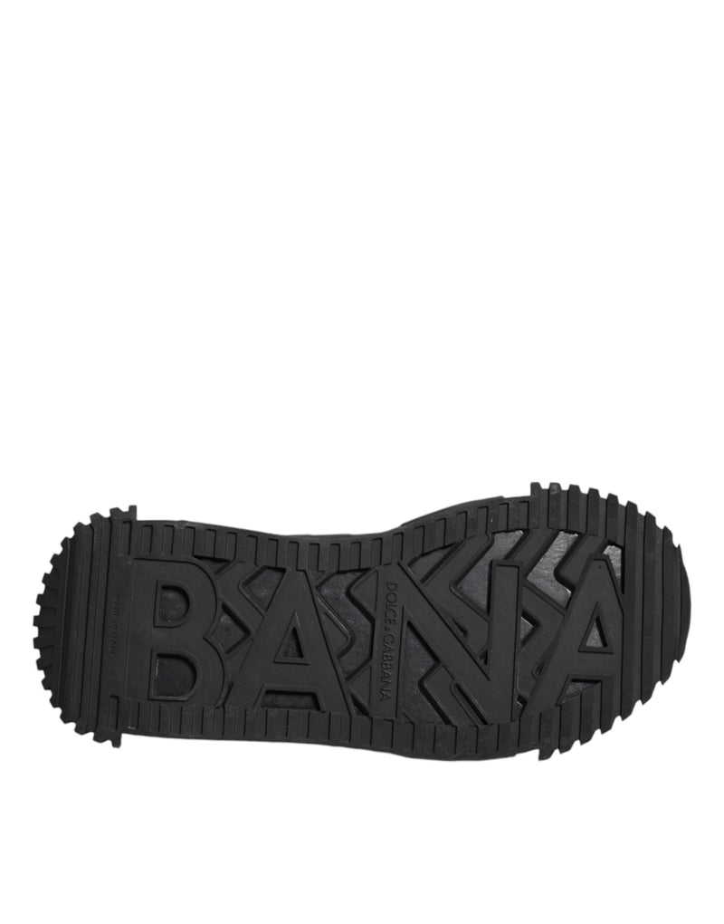 Dolce & Gabbana Black Logo Lace Up Low Top NS1 Sneakers