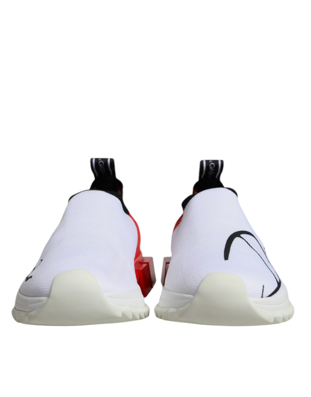 Dolce & Gabbana Sneakers Sorrento Basses Blanches et Rouges