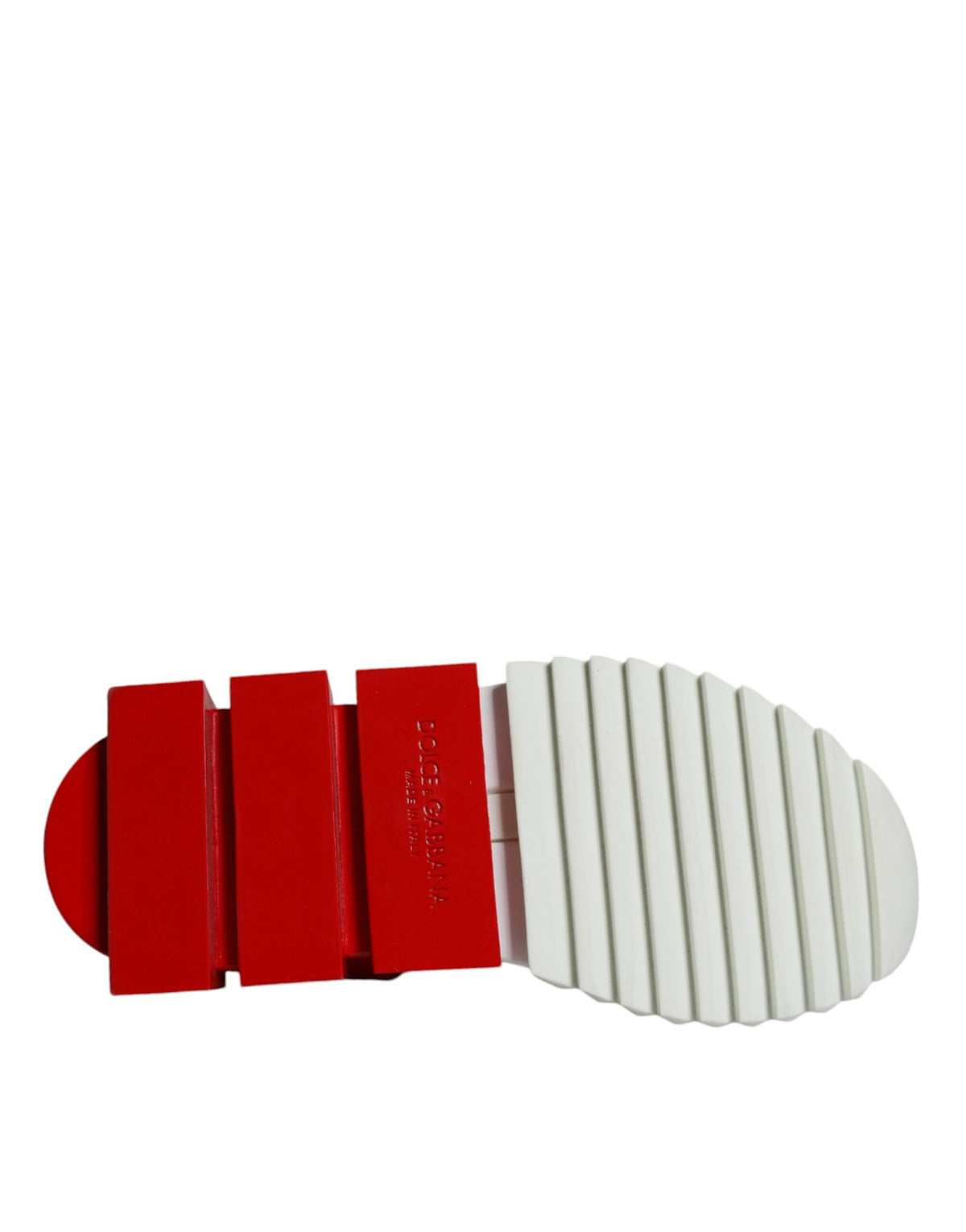 Dolce & Gabbana Sneakers Sorrento Basses Blanches et Rouges